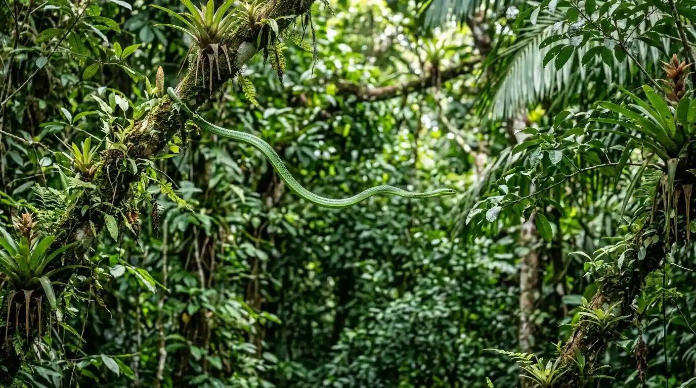 Cobra voadora da Amazônia revela segredos de voo para ciência