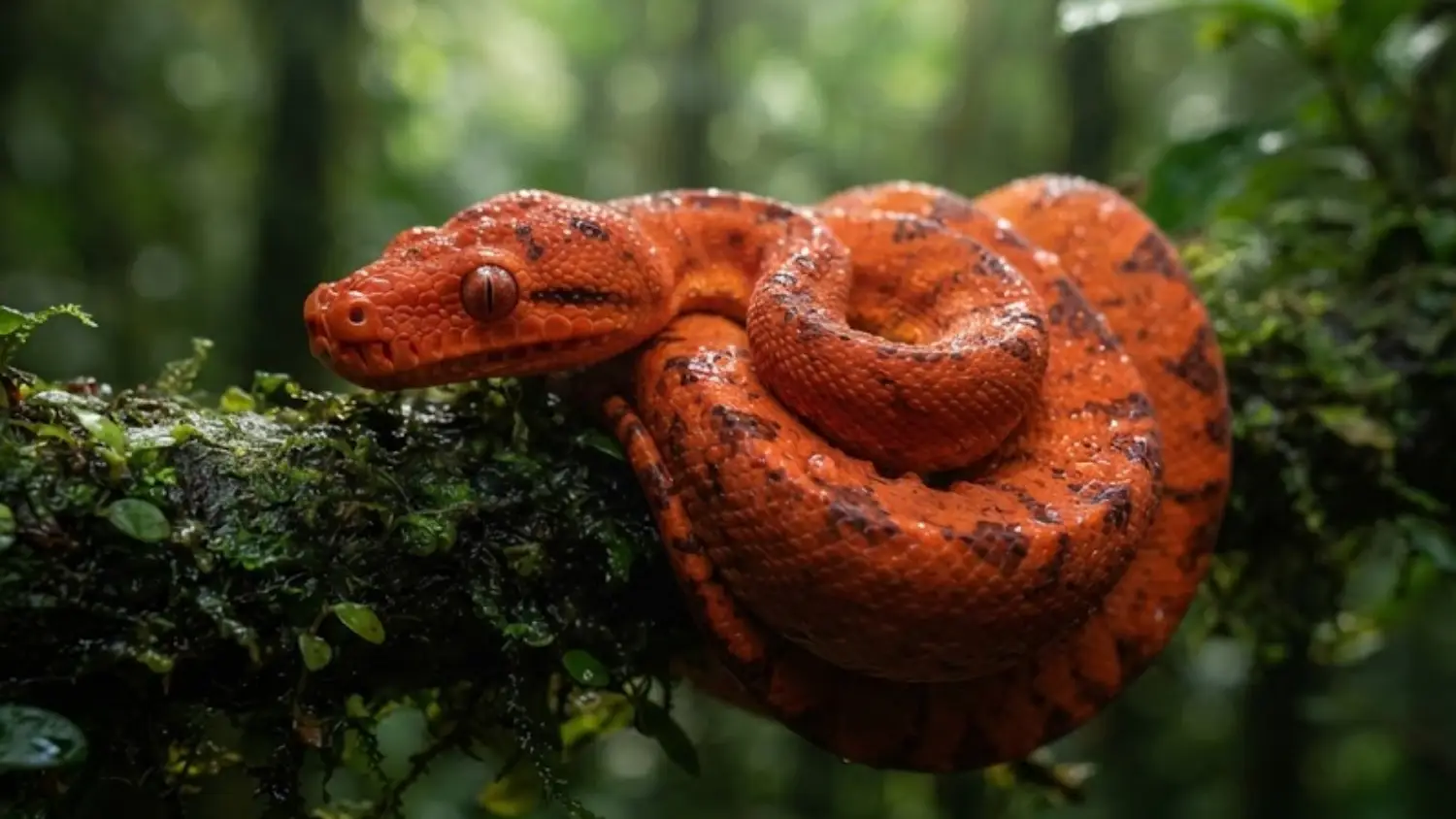 The Parrot Snake That Is Born Red and Turns Emerald Green