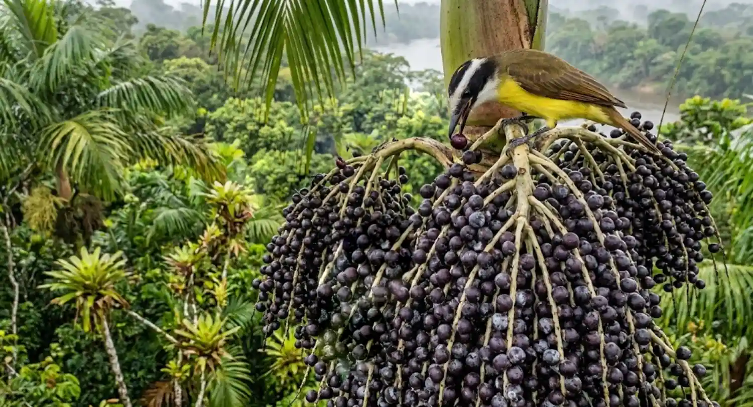 O açaizeiro esconde uma floresta vertical de biodiversidade com 47 espécies