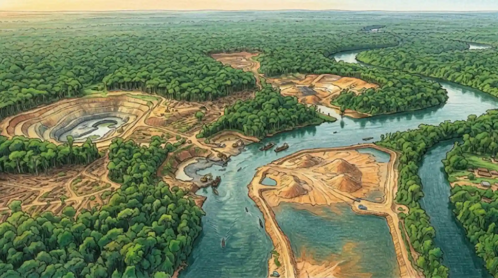 O avanço do ouro nos leitos dos rios amazônidas impacta o ciclo de vida dos peixes e comunidades