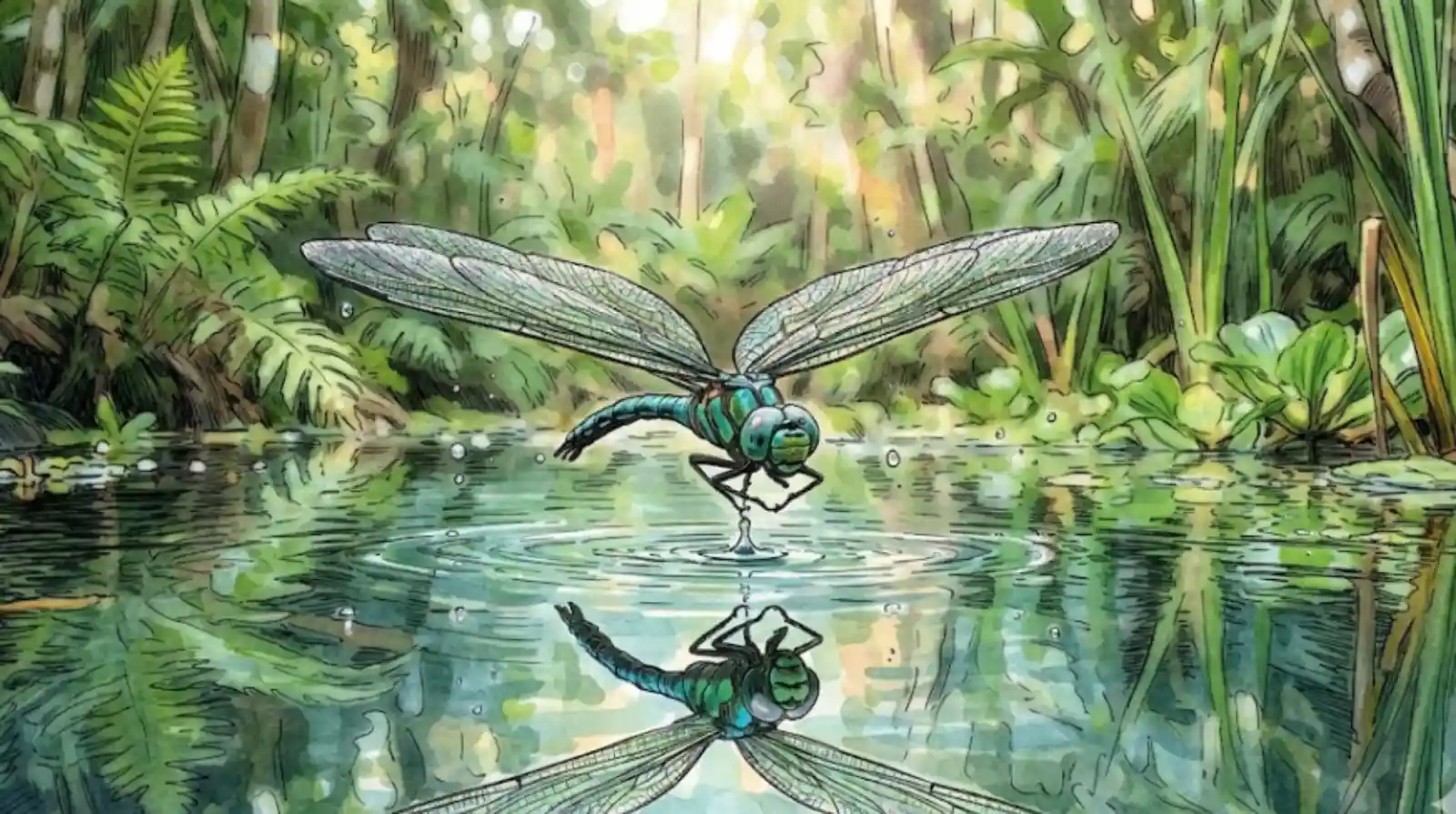 Como a biomecânica de voo da libelinha e sua visão de 360 graus transformam o pequeno inseto no maior caçador da Amazônia