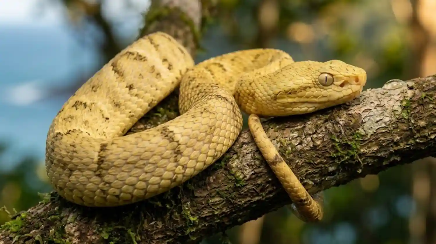 As serpentes da Ilha da Queimada Grande só existem naquele pedaço de terra e uma picada pode matar em menos de uma hora Bothrops insularis. Ilha das Cobras.