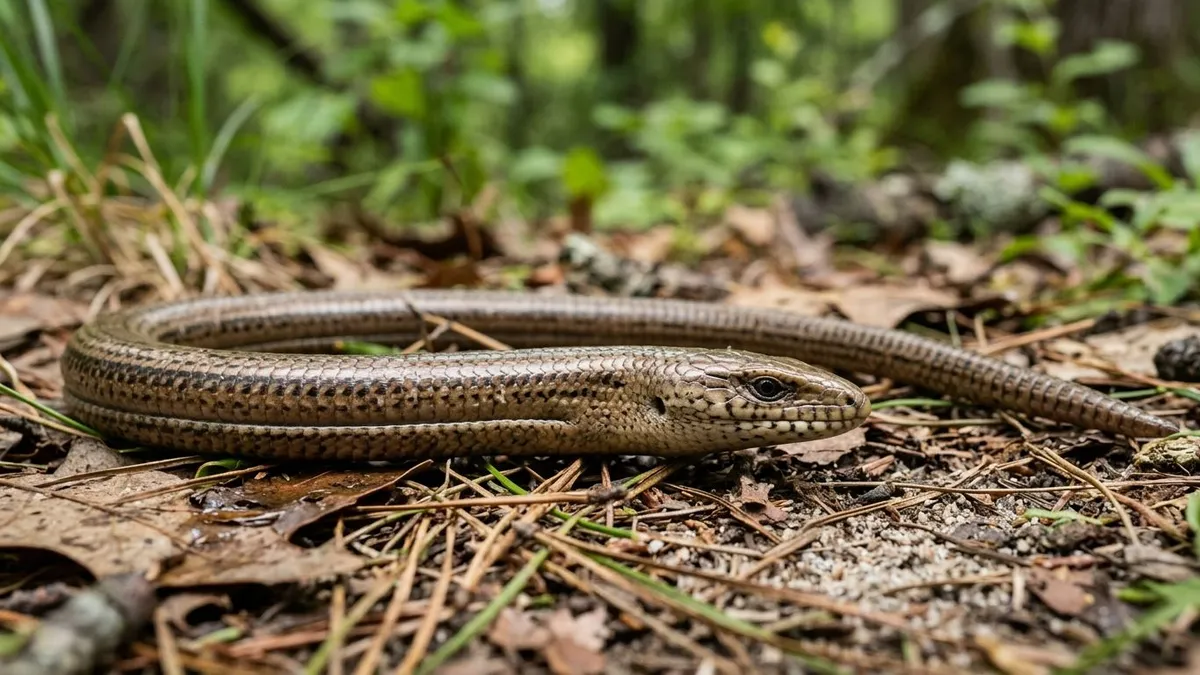 Lagarto-de-vidro não tem patas, quebra a cauda em vários pedaços e regenera uma versão mais curta