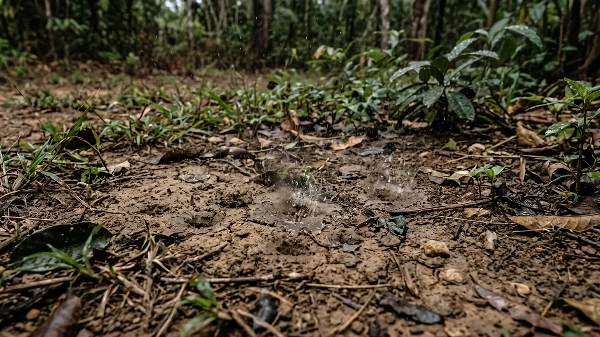 Uma actinobactéria do solo libera geosmina após a chuva, e o nariz humano detecta cerca de 5 nanogramas por litro
